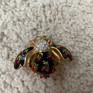 Elegant Gold and Black cherry beeBrooch